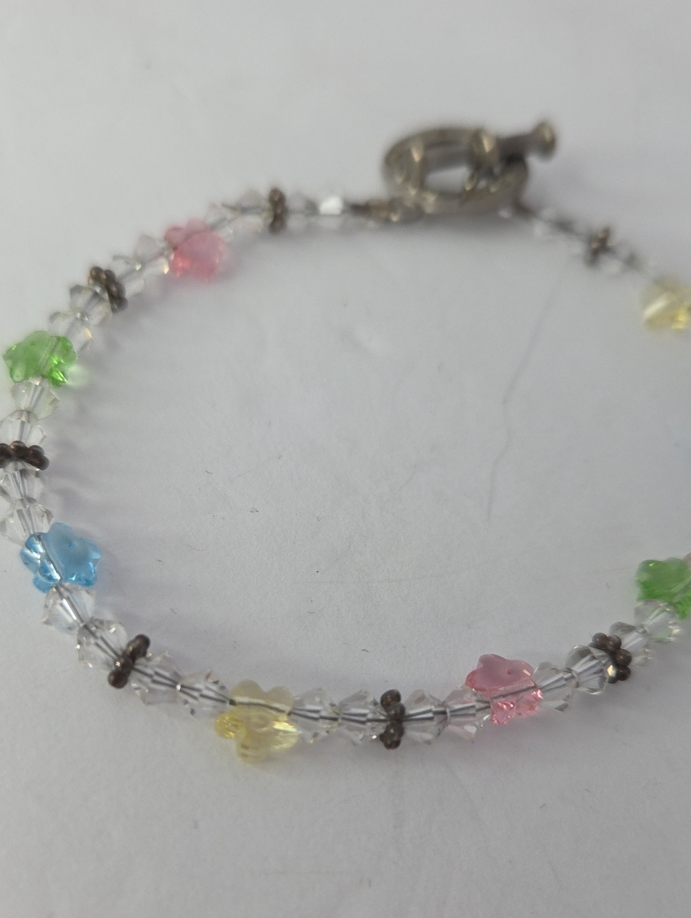 Swaroski Crystal Flowers And Small Bicones Size 7"